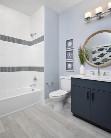 Stock photos represent builder's floorplan