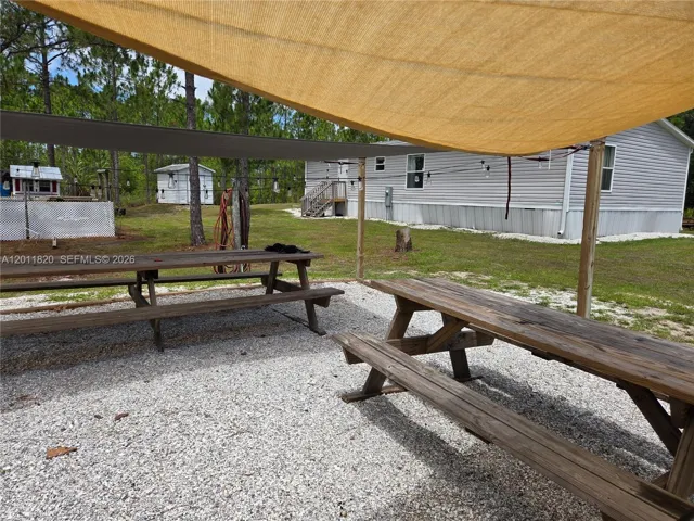 outdoor sitting picnic area