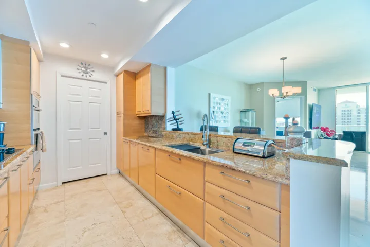 kitchen family room view