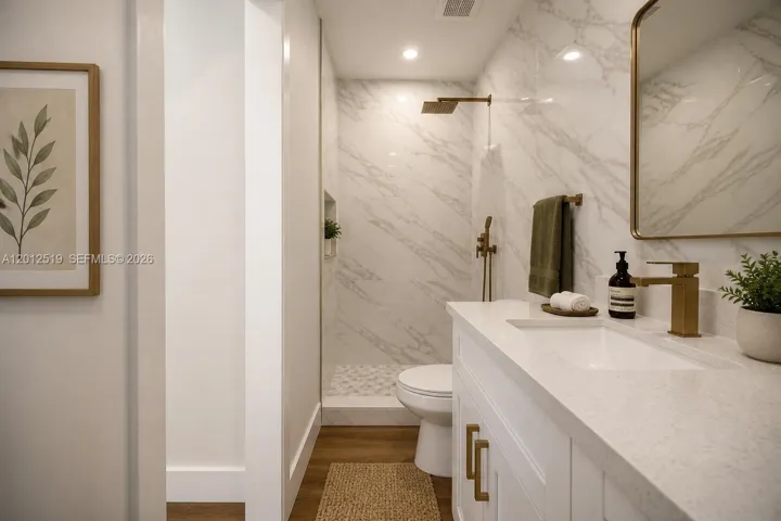 2nd Bathroom, Virtually Staged