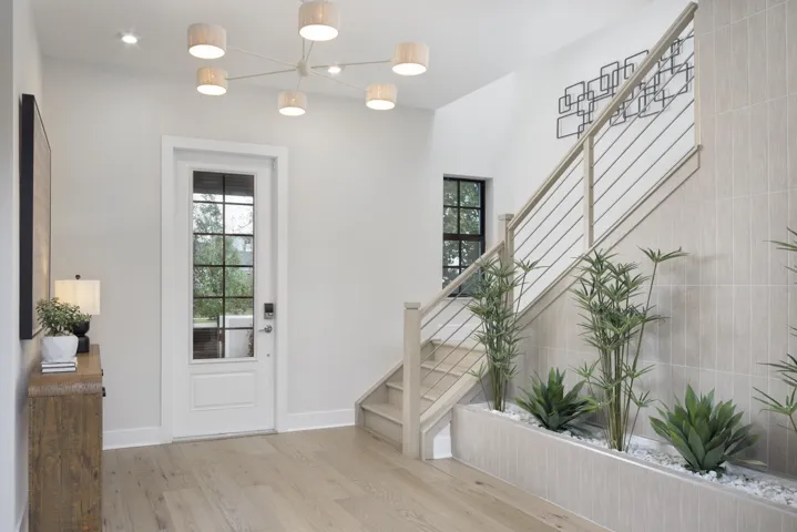 Stock photos represent builder's floorplan