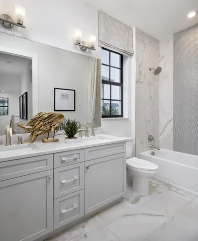 Stock photos represent builder's floorplan