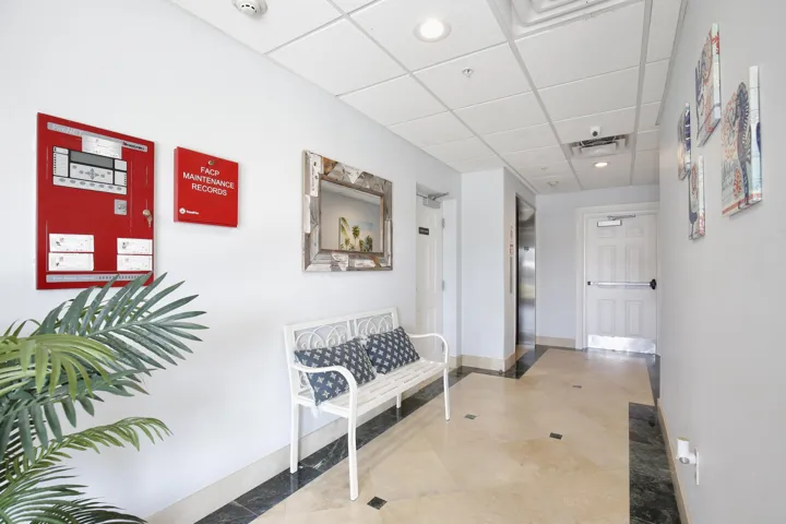Lobby to elevators and garage