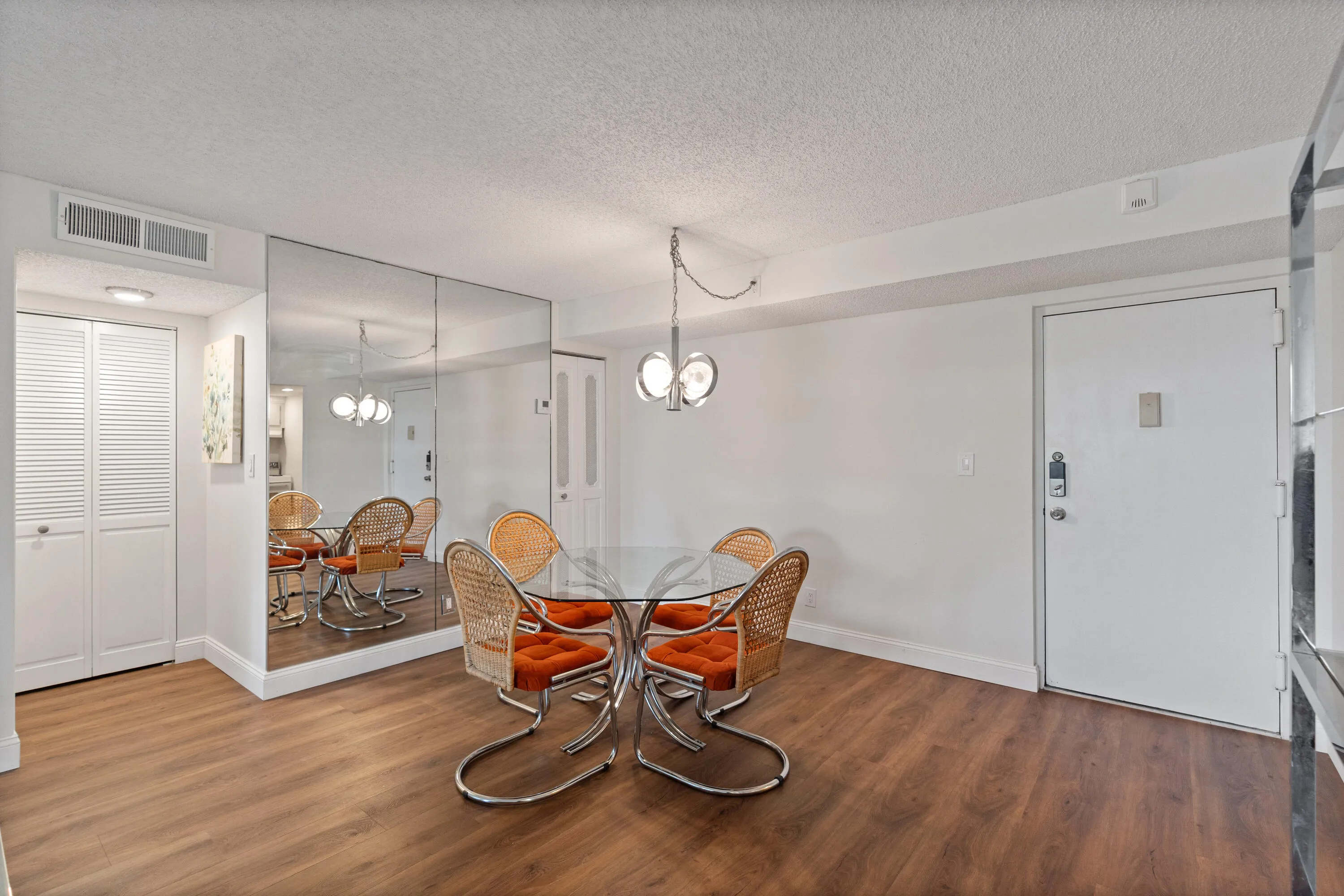 Dining room and front door.