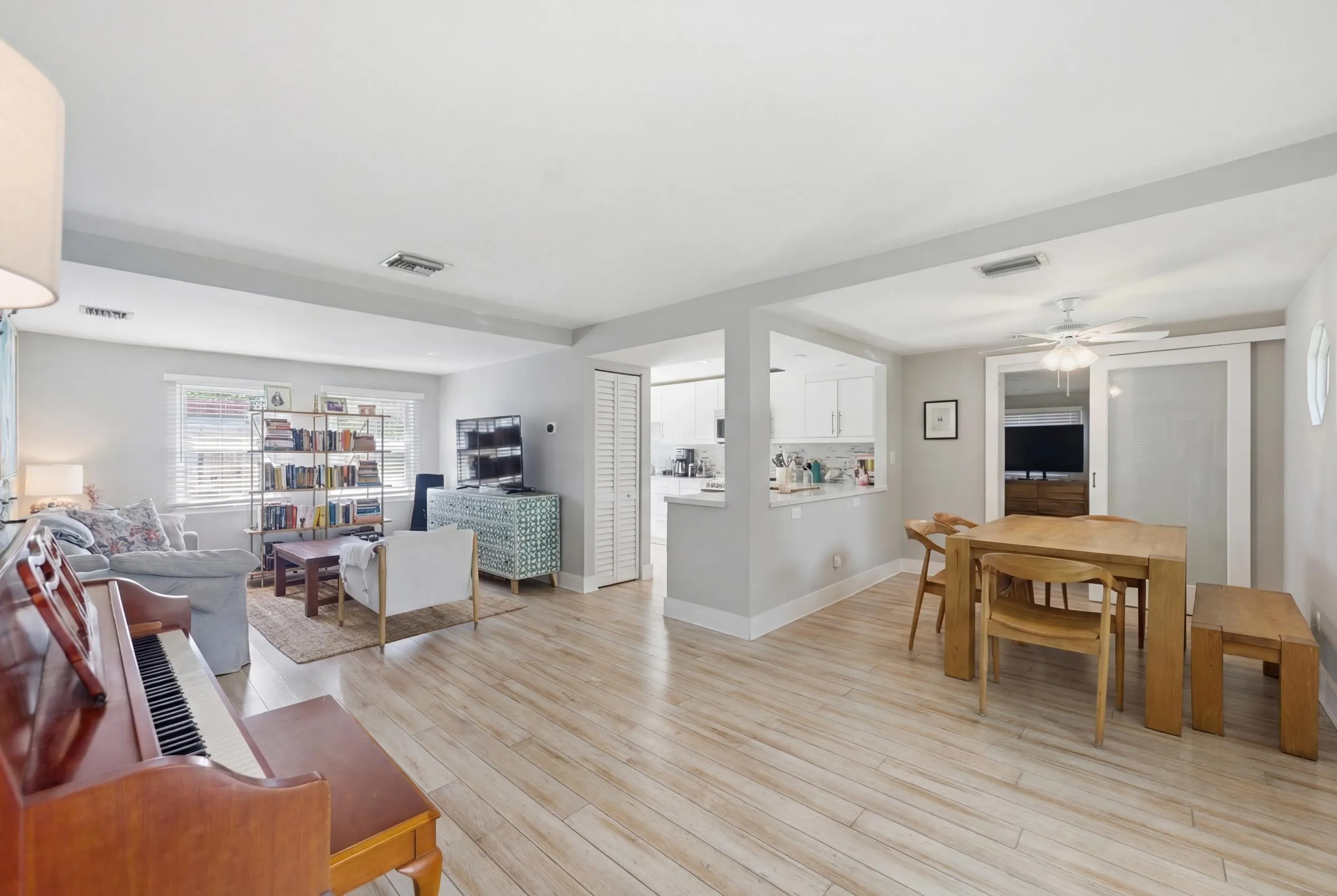 Foyer overlooking living area