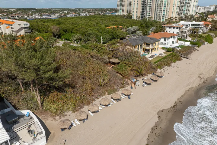 Private beach area