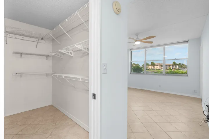 primary bedroom showing the huge walk in closet