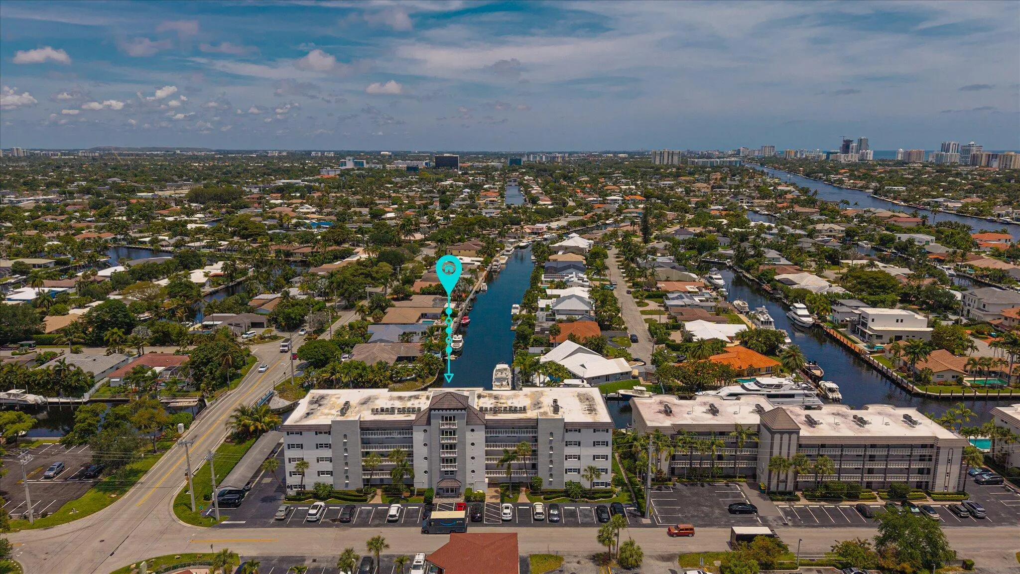 Ideally positioned on a quiet canal just off the Intracoastal—offering peaceful water views from the residence.