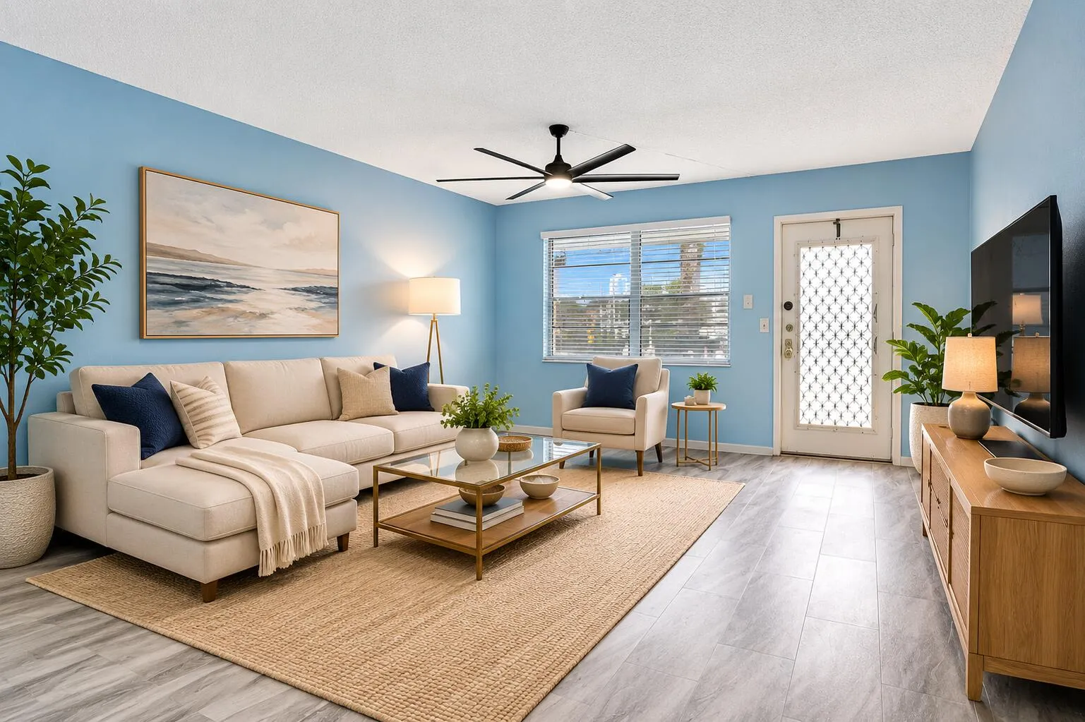 Virtually Enhanced Family Room