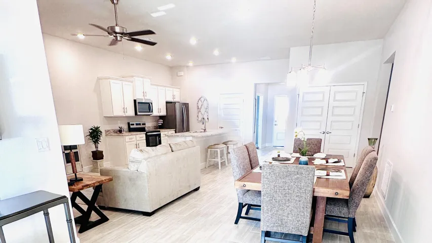 View of Dining, Great Room and Kitchen -Model Home