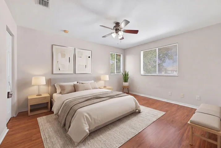 Primary Bedroom - Digitally Staged