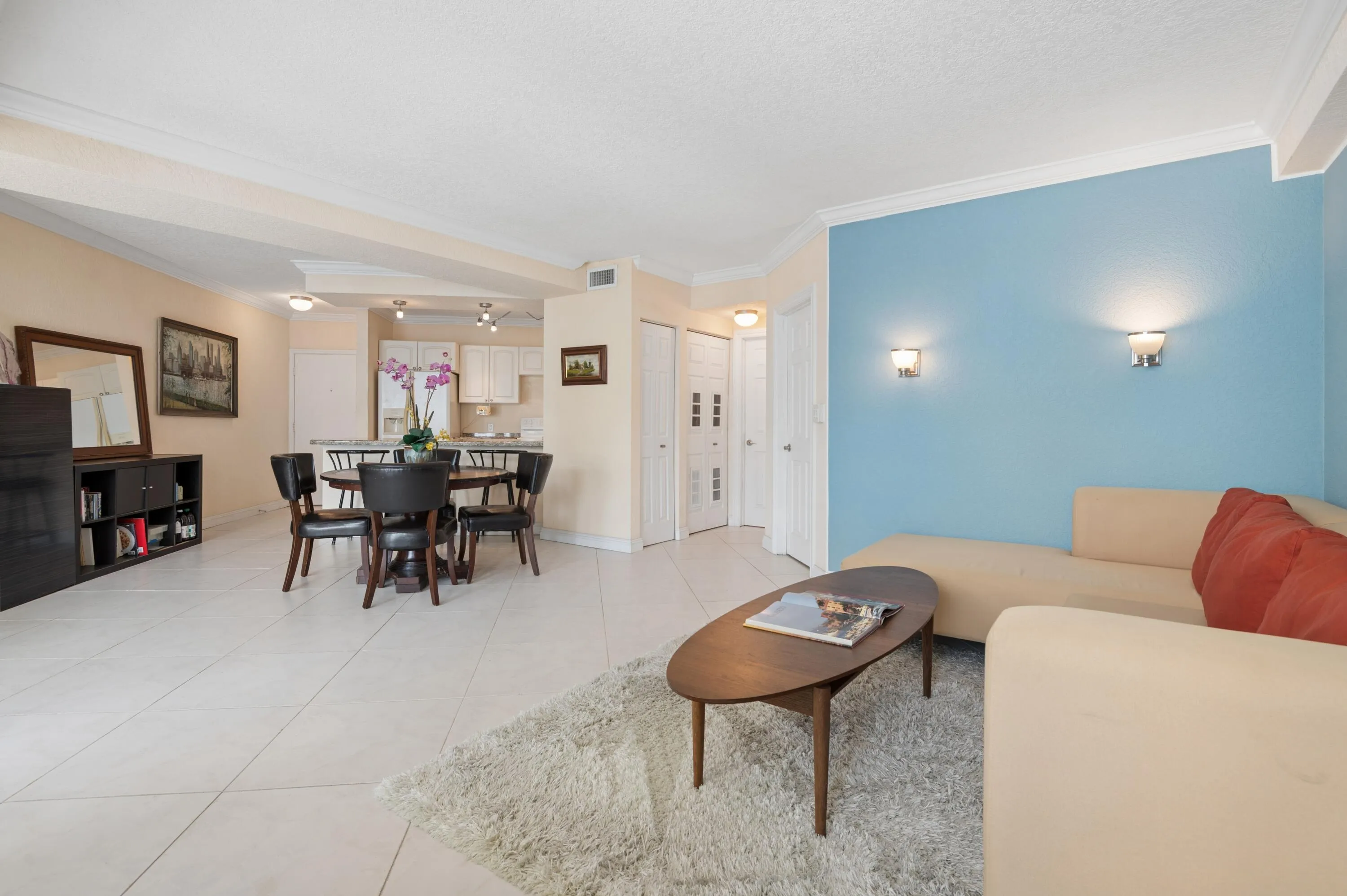 Open kitchen and living space maximize your ocean and port views throughout.