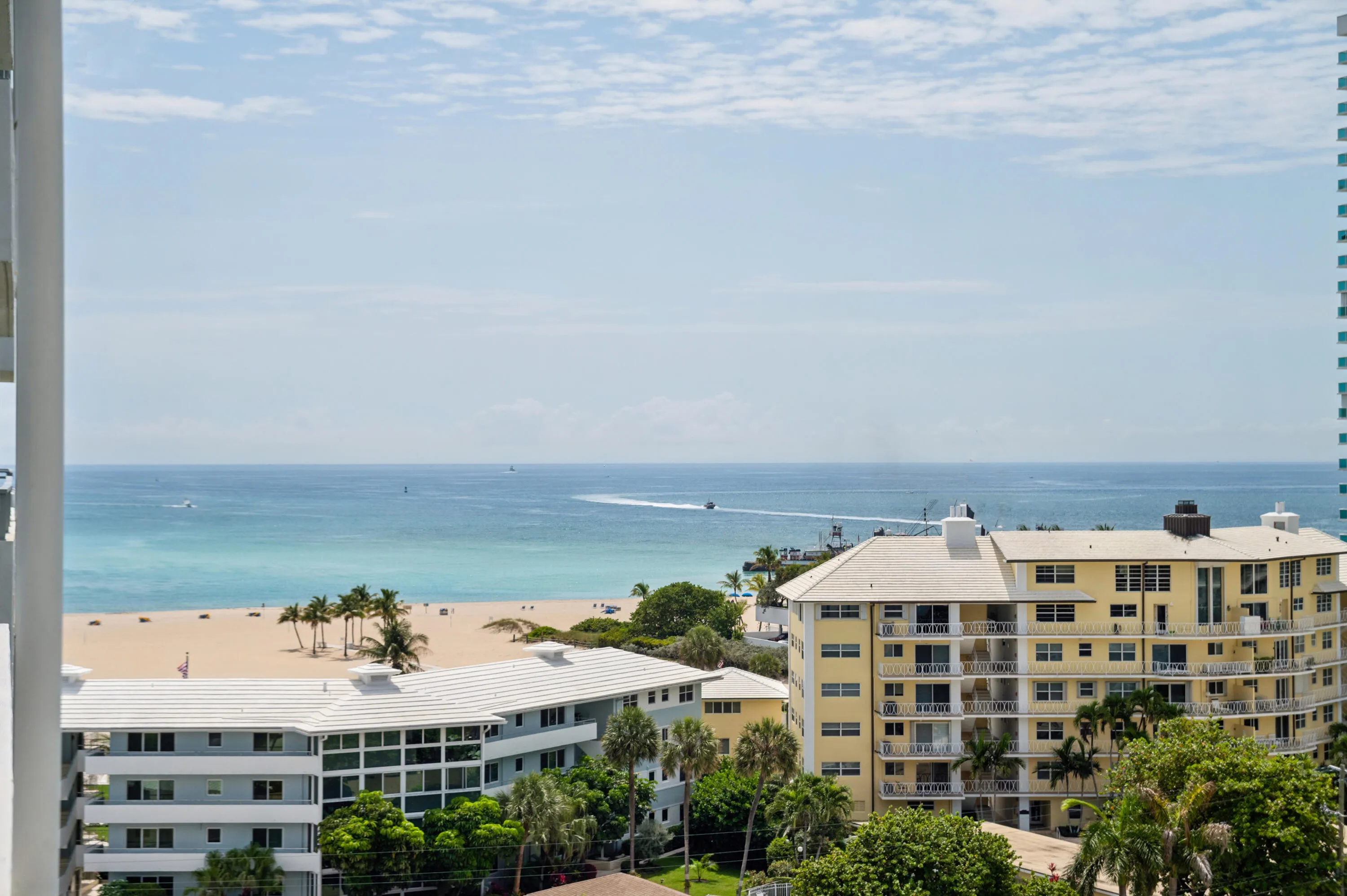 Enjoy ocean and cruise ship views from your private balcony.