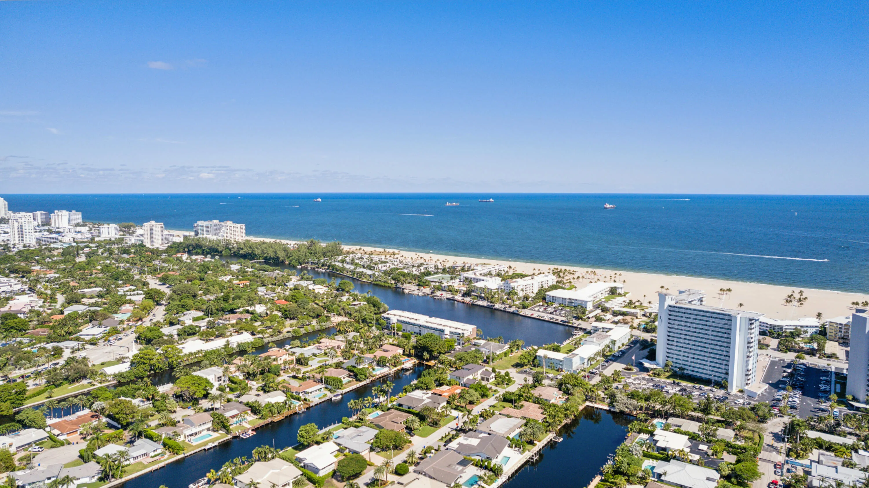 Surrounded by water, enjoy sweeping ocean views and cruise ships.
