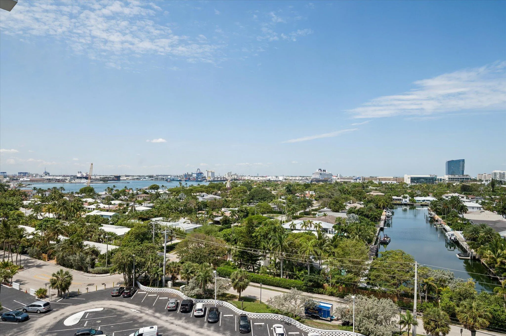 Enjoy views of both Port Everglades and the ocean. Surrounded by water in your private oasis.