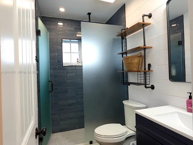Updated guest bathroom with clean, contemporary design