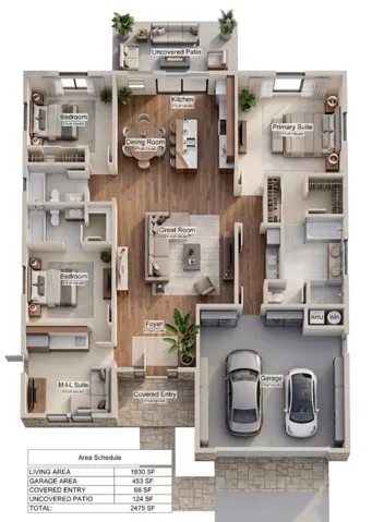 Sandy 3D Floorplan Concept