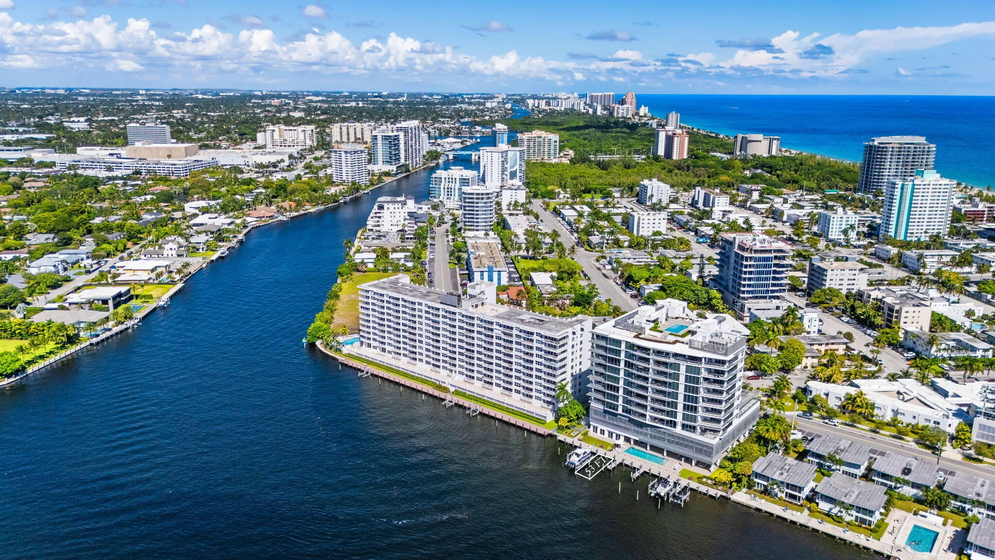 Located on the widest part of the Intracoastal across from $30-40M homes, steps away to the Beach.
Public