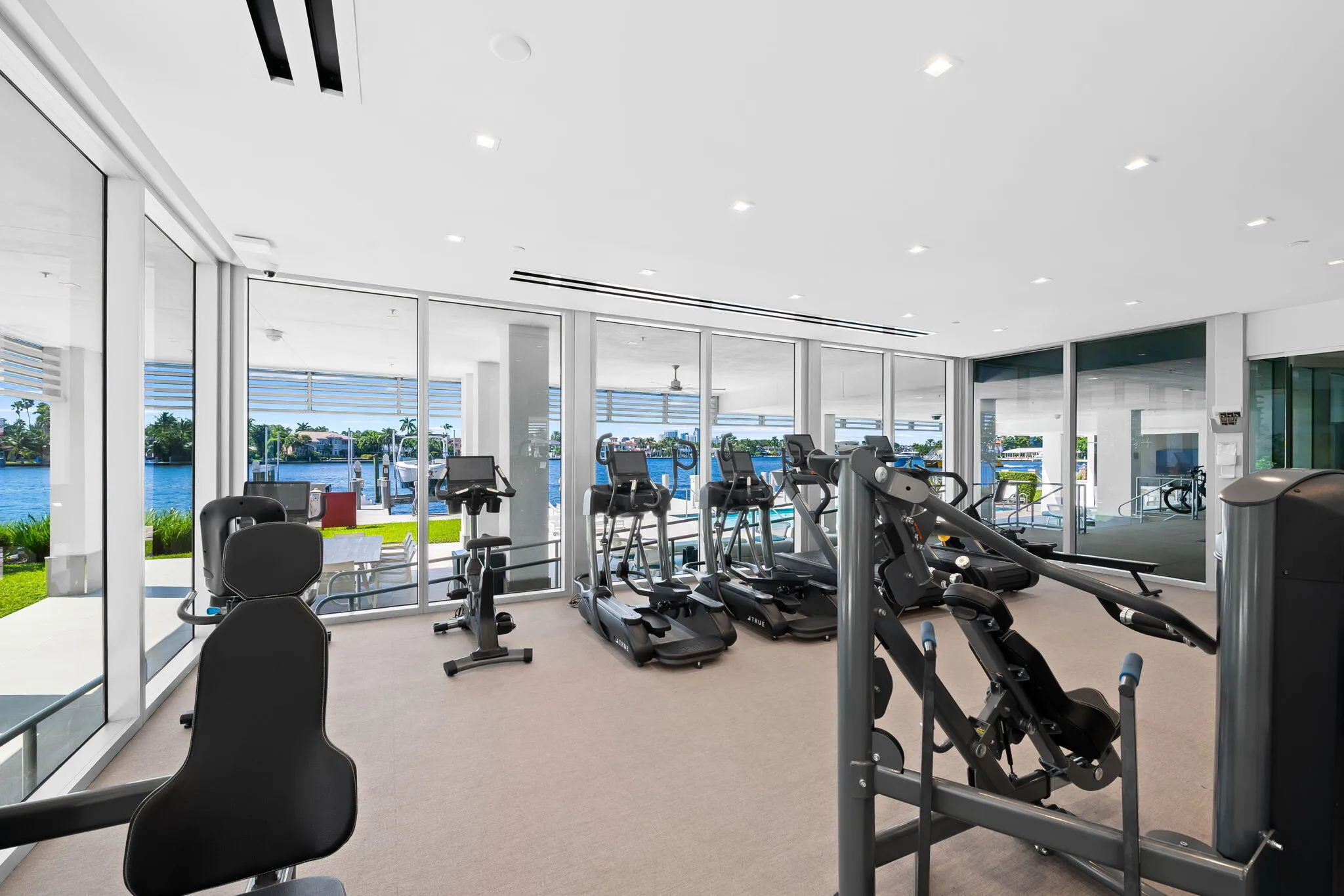 Fitness center overlooking the Intracoastal
