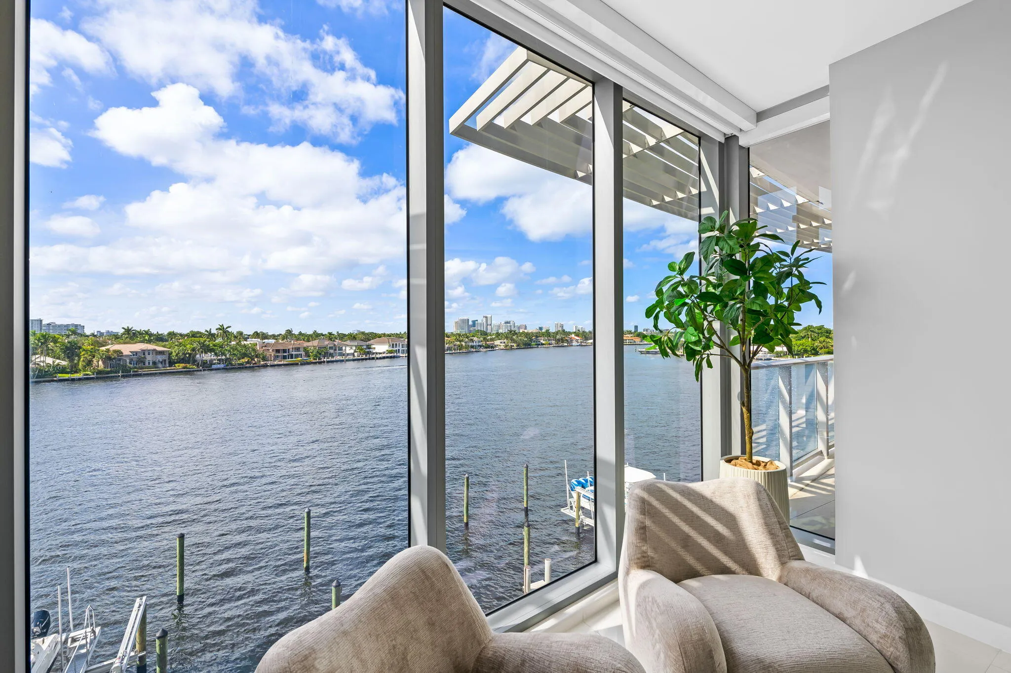 Primary suite Intracoastal and Middle River view.