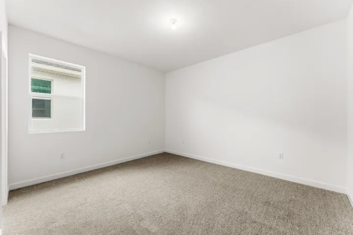 Stock photos represent builder's floorplan