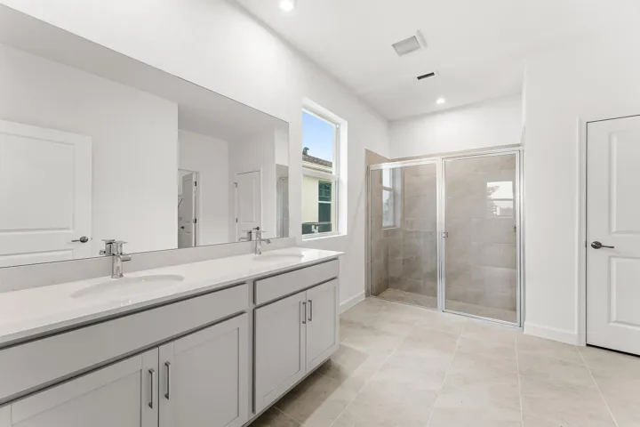 Stock photos represent builder's floorplan