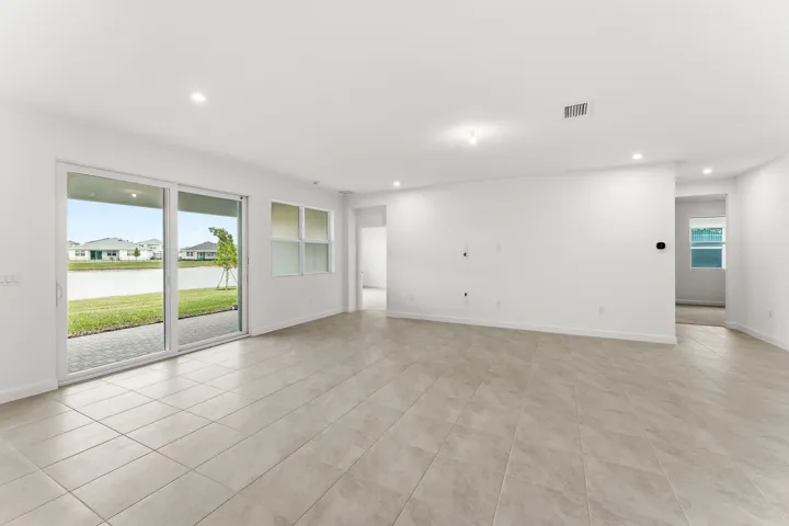 Stock photos represent builder's floorplan