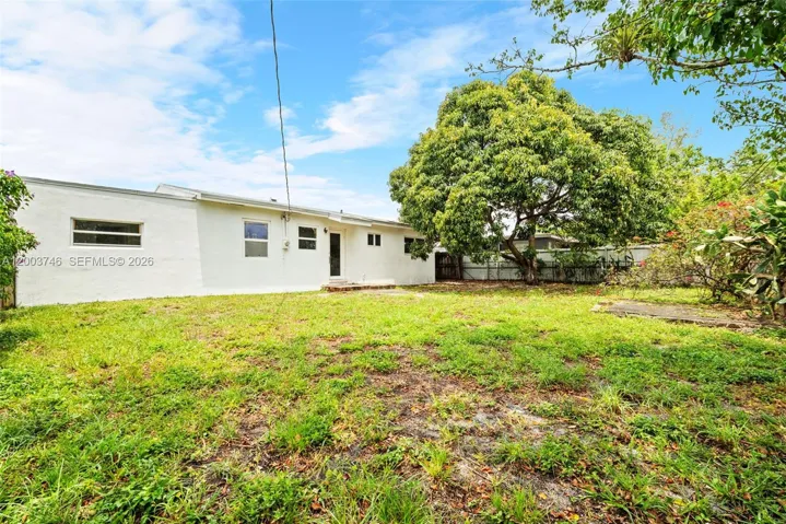 Large backyard