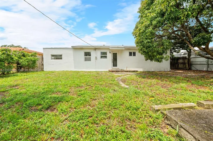 Fenced patio
