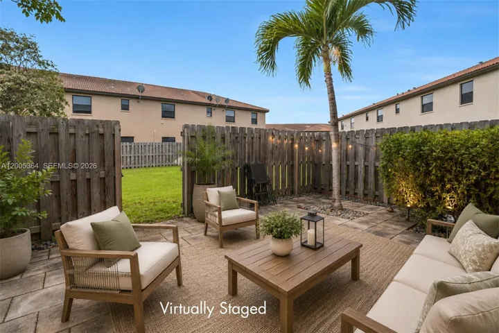 Virtually staged patio