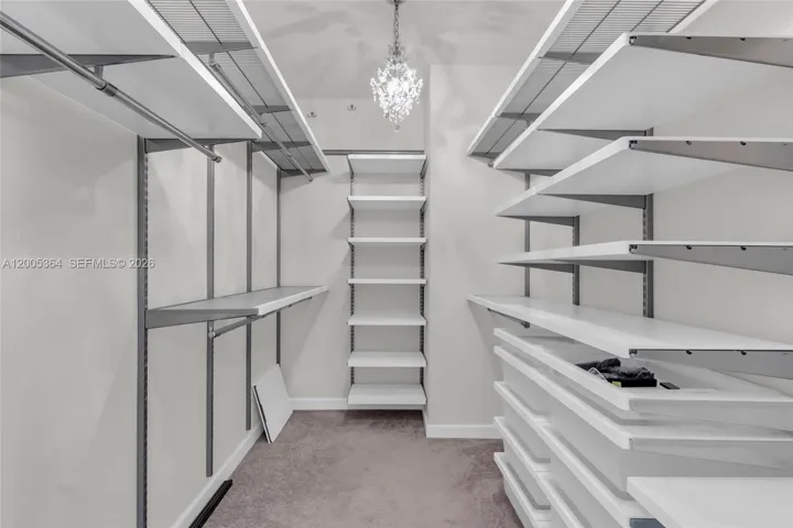 Walk-in closet in primary bedroom