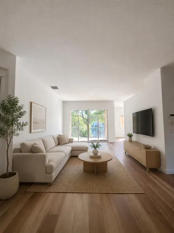 Virtually staged living room