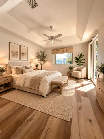 virtually staged bedroom