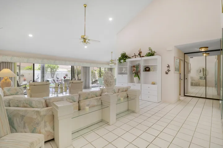 Living Room with Vaulted Ceilings
