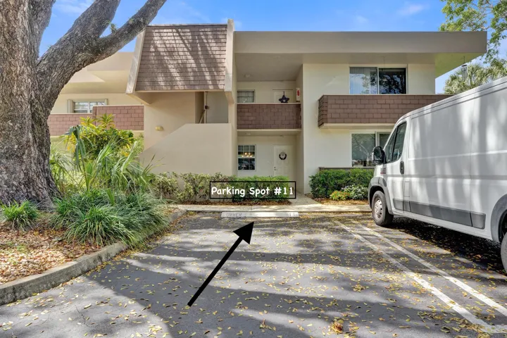 Parking Spot #11 located at front door.
