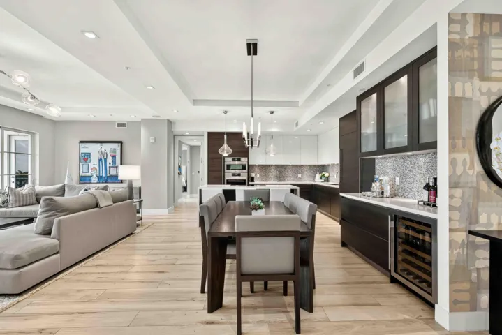 Dining Area with Custom Built in Bar