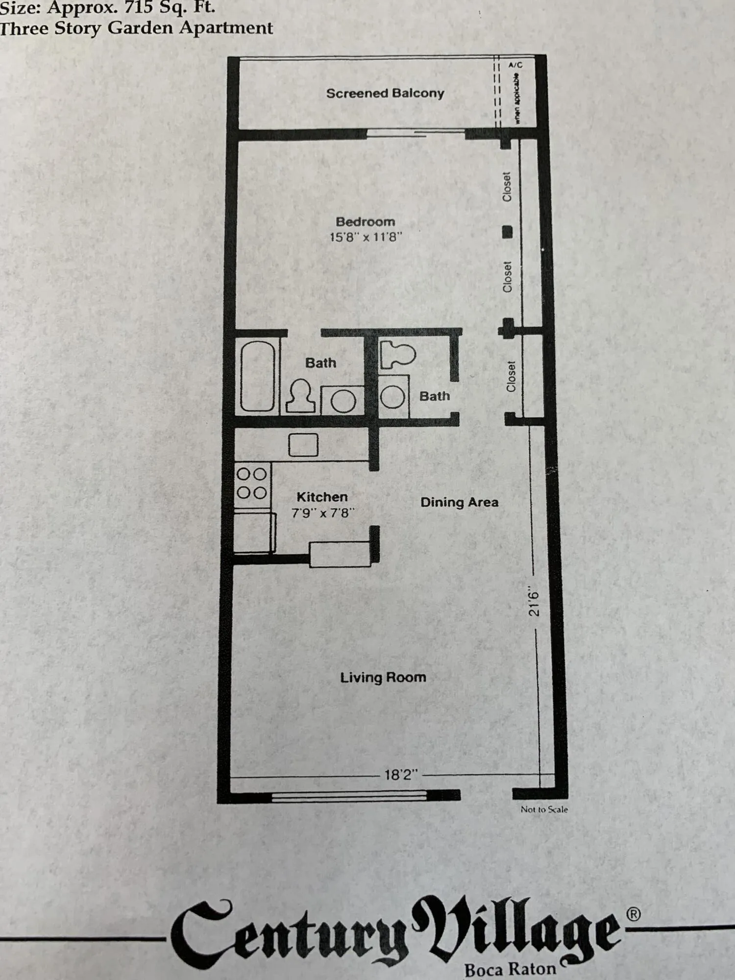 Model B - 1 bed 1.1 bath