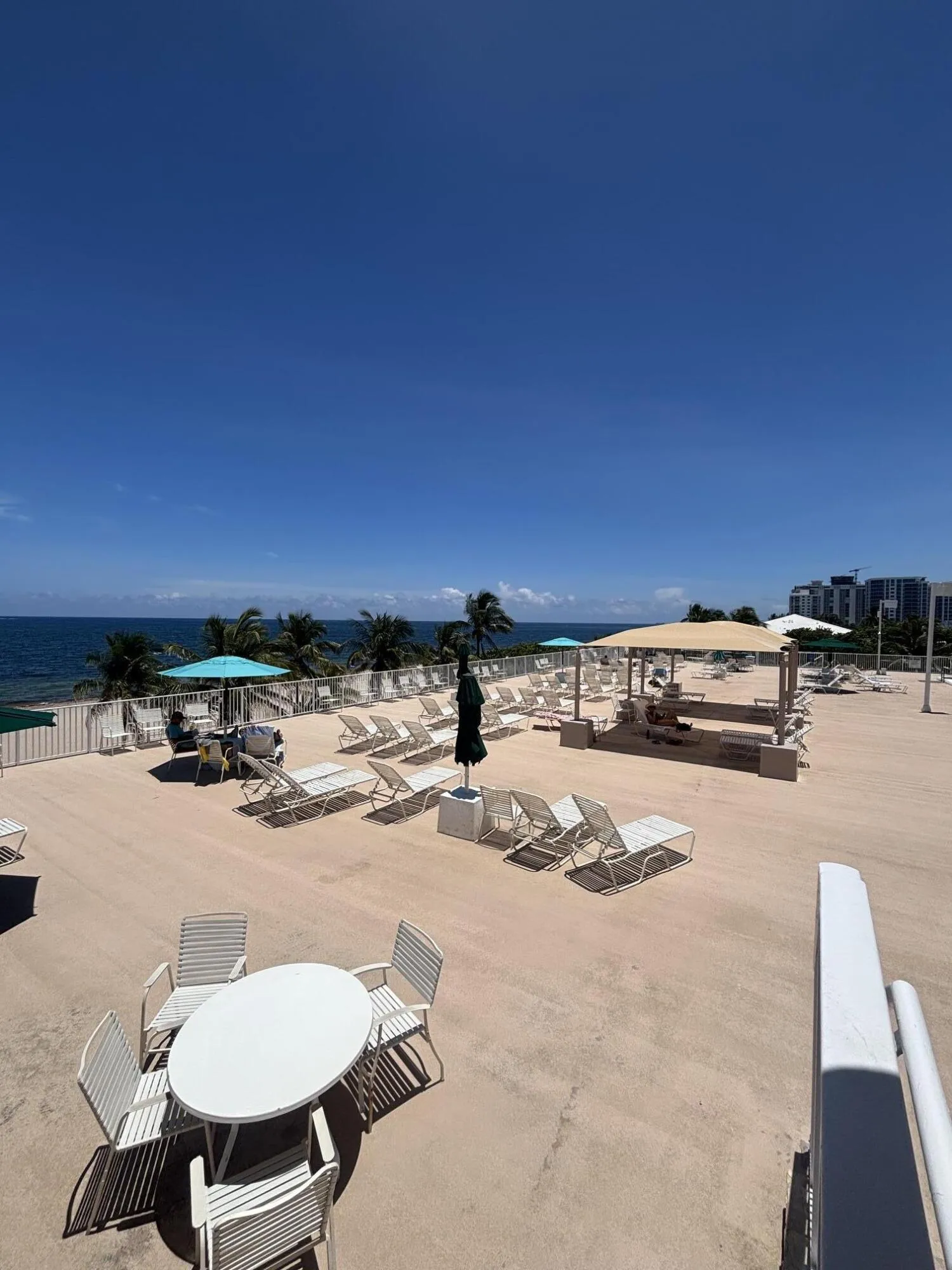Oceanfront terrace