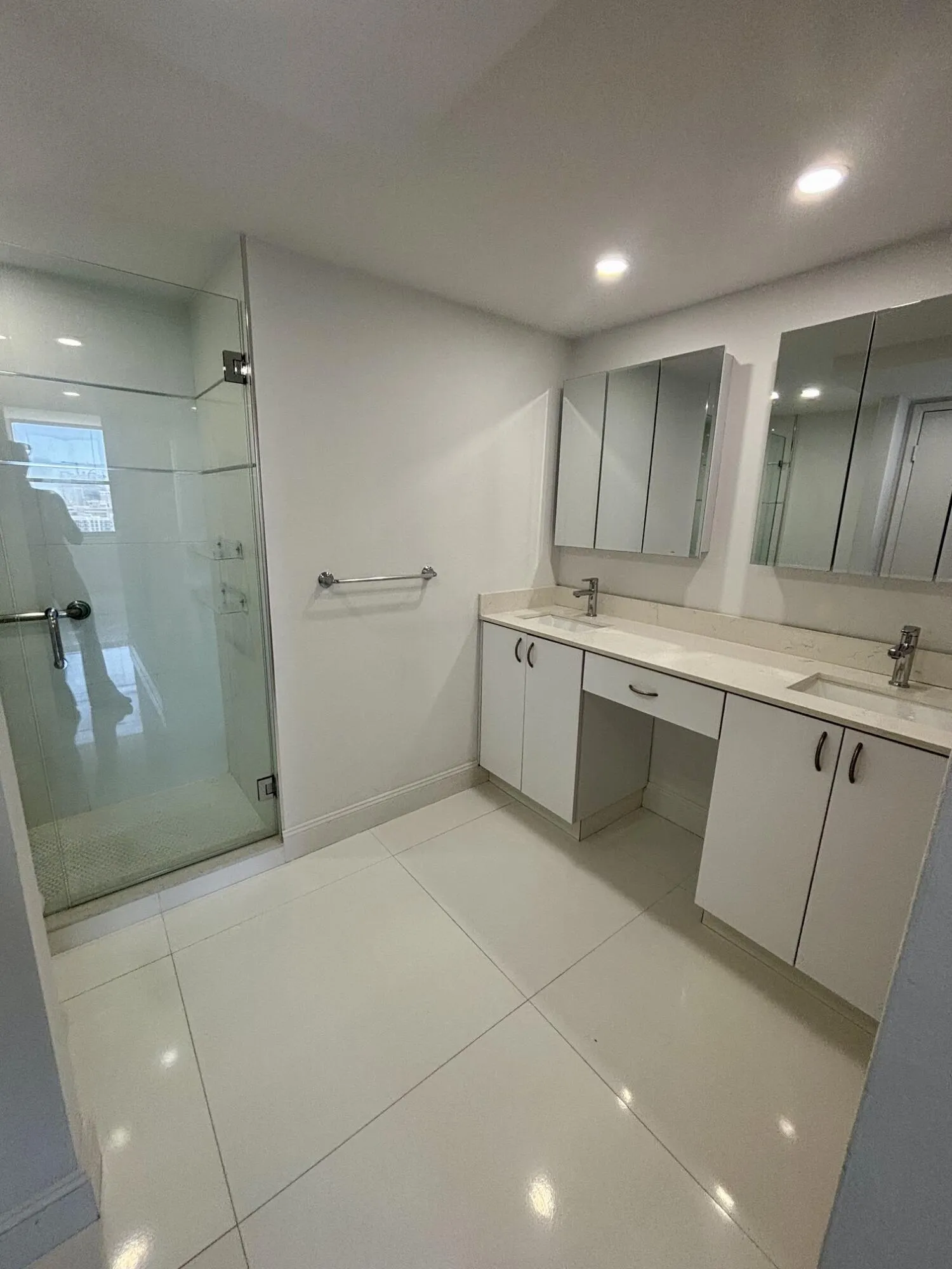 Primary bathroom, dual sinks