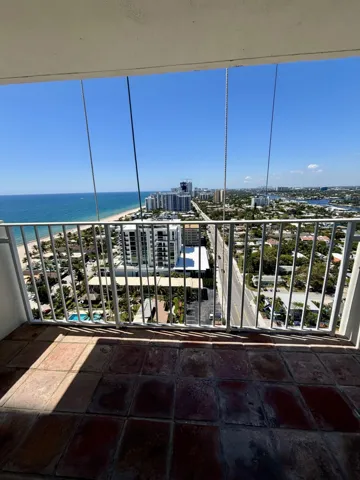 Balcony view of the ocean and intracoastal.