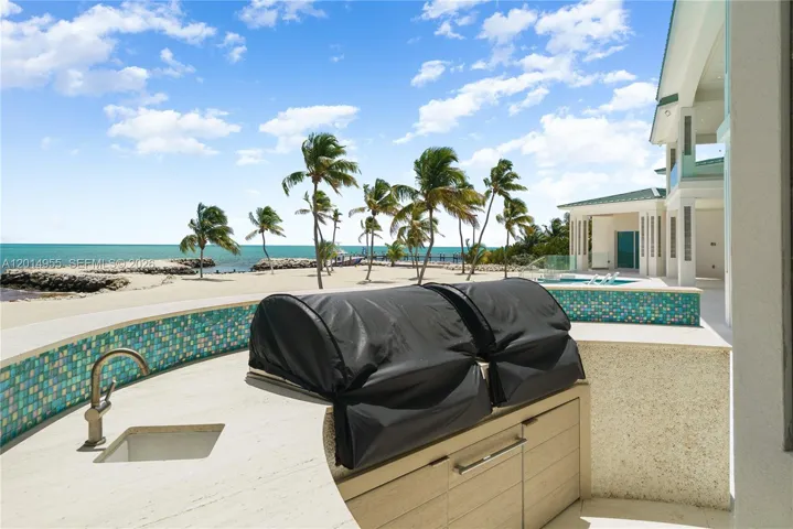 Built in summer kitchen