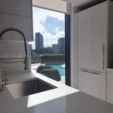 Pool View from the kitchen