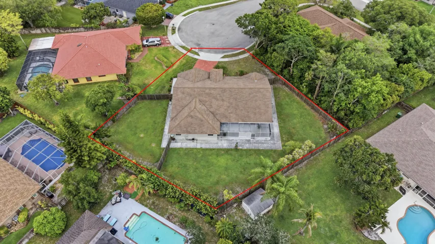 .34 acre lot.