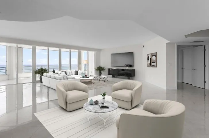 Living Room & Bar Area Virtually Staged