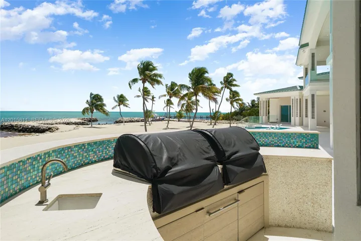 Built in summer kitchen