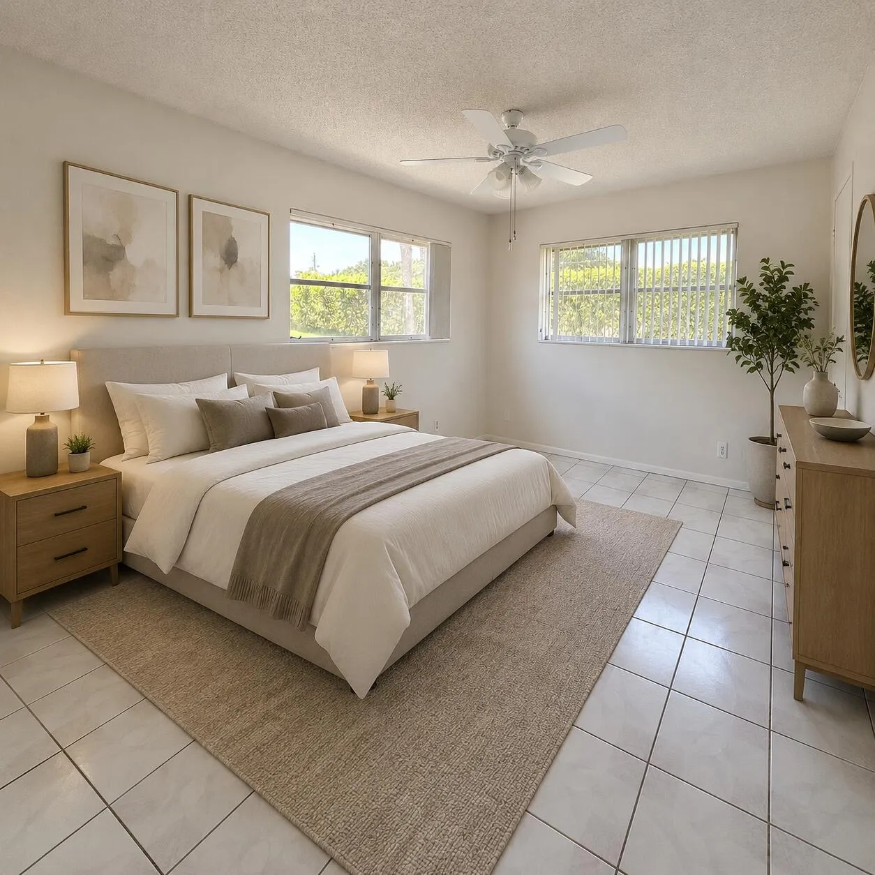 VIRTUALLY STAGED BEDROOM