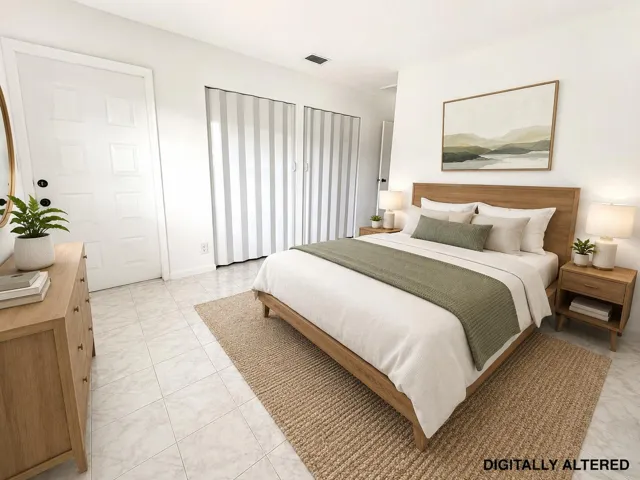 Master bedroom -Digitally Staged