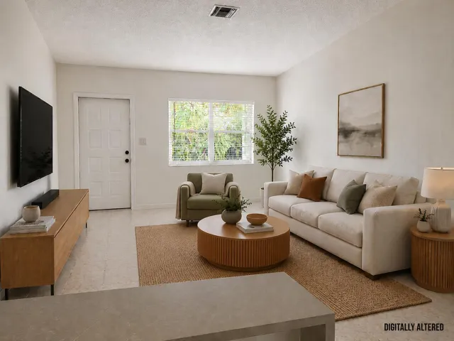 View of Living Room from the kitchen- Di