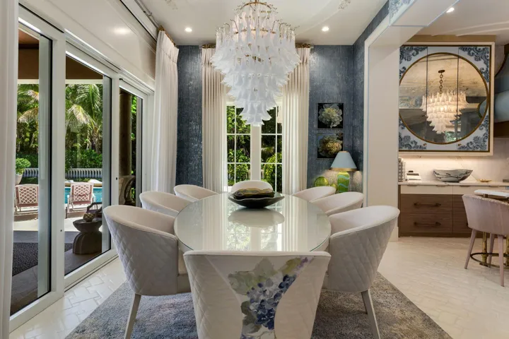 Breakfast area with ocean views.