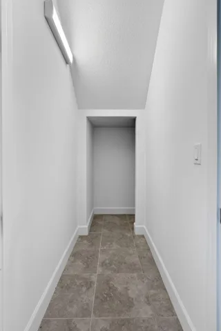 Under stairs storage lighted